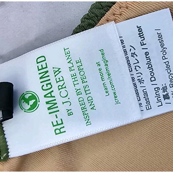 J Crew Swim Top 3X Green Textured One Shoulder Scoop Neck Bikini Padded BE715 - Picture 9 of 11